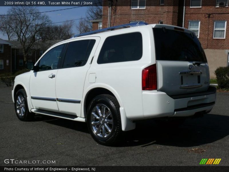 Tuscan White Pearl / Stone 2009 Infiniti QX 56 4WD