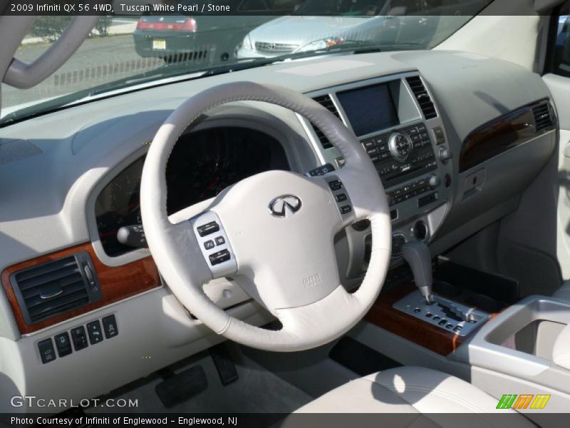 Tuscan White Pearl / Stone 2009 Infiniti QX 56 4WD