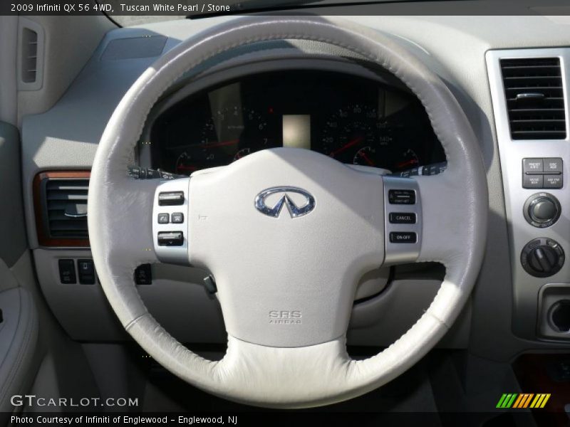 Tuscan White Pearl / Stone 2009 Infiniti QX 56 4WD