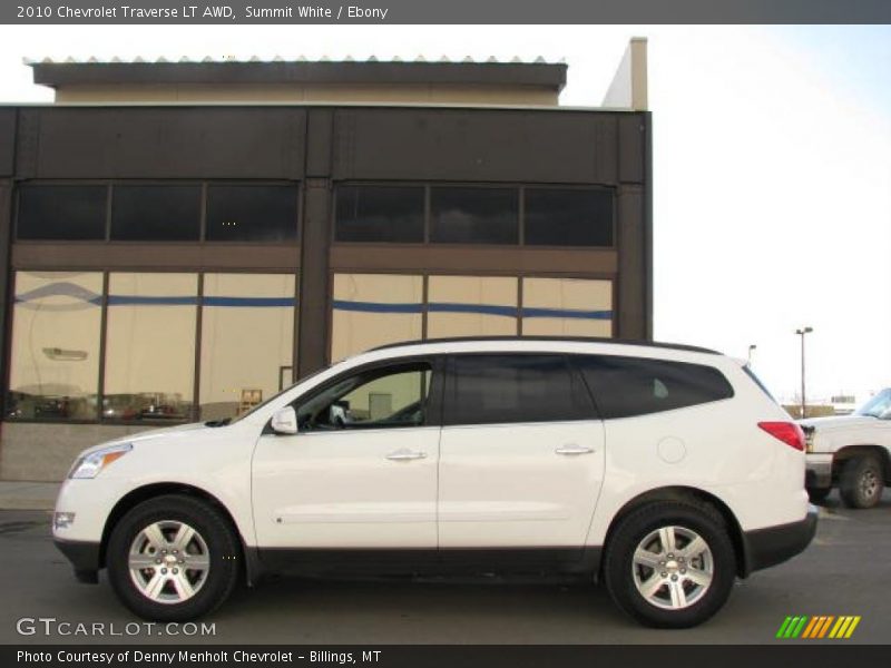 Summit White / Ebony 2010 Chevrolet Traverse LT AWD