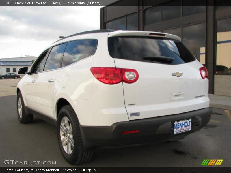 Summit White / Ebony 2010 Chevrolet Traverse LT AWD