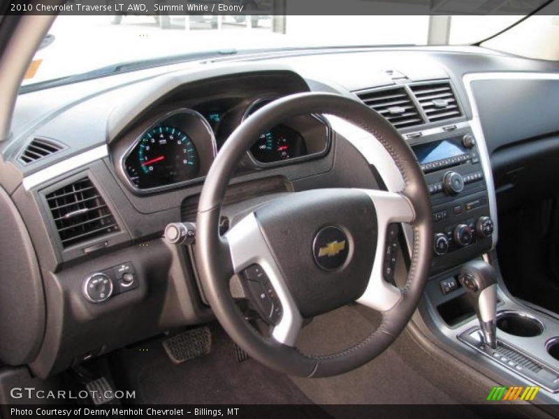 Summit White / Ebony 2010 Chevrolet Traverse LT AWD