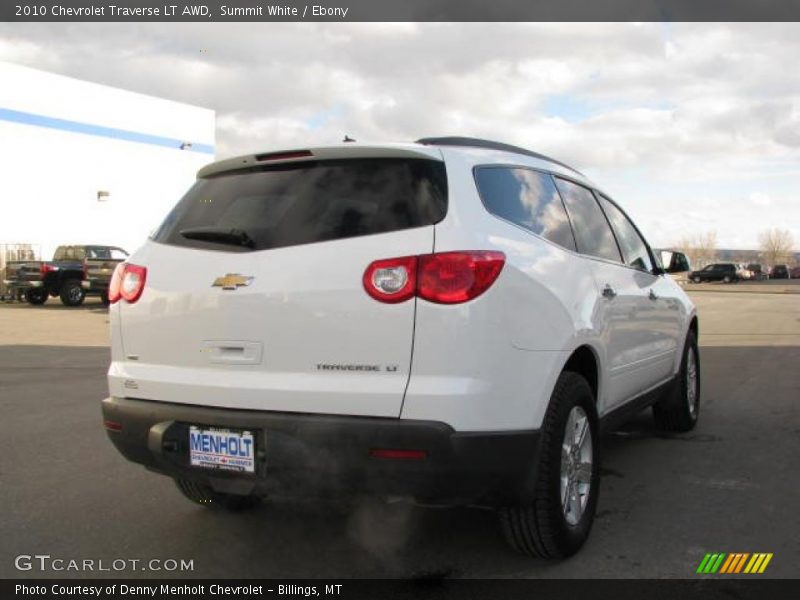 Summit White / Ebony 2010 Chevrolet Traverse LT AWD