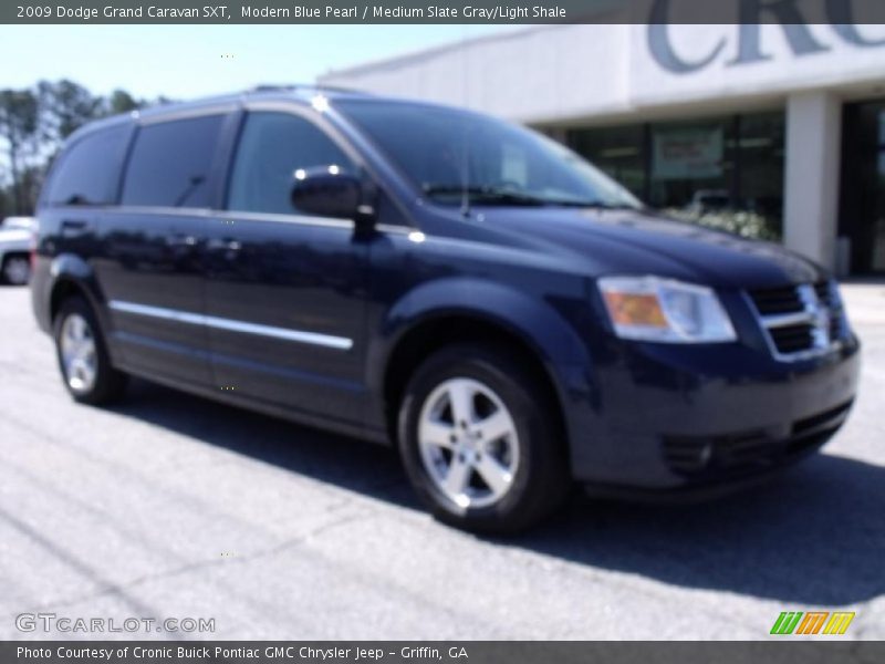 Modern Blue Pearl / Medium Slate Gray/Light Shale 2009 Dodge Grand Caravan SXT