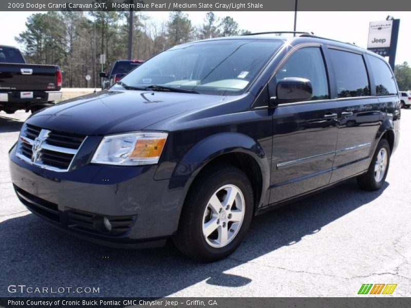 Modern Blue Pearl / Medium Slate Gray/Light Shale 2009 Dodge Grand Caravan SXT