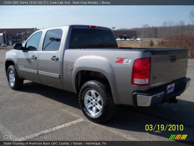 Steel Gray Metallic / Ebony 2009 GMC Sierra 1500 SLE Z71 Crew Cab 4x4