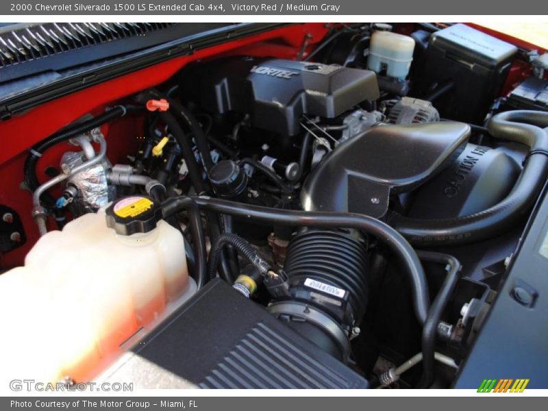 Victory Red / Medium Gray 2000 Chevrolet Silverado 1500 LS Extended Cab 4x4