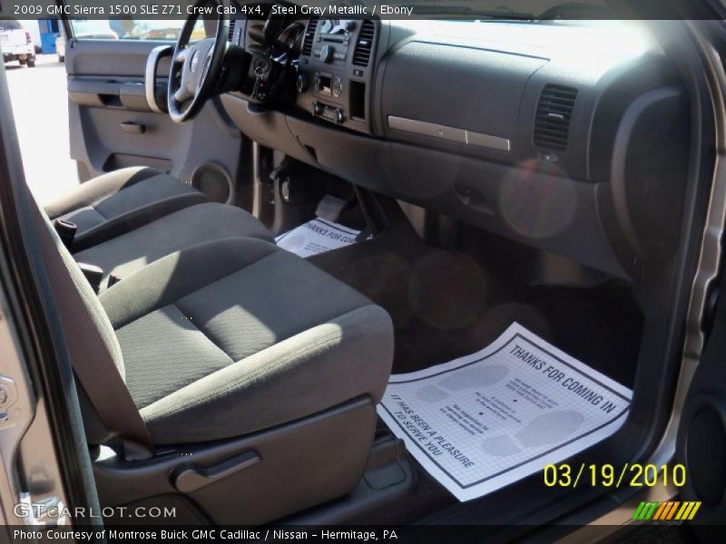 Steel Gray Metallic / Ebony 2009 GMC Sierra 1500 SLE Z71 Crew Cab 4x4