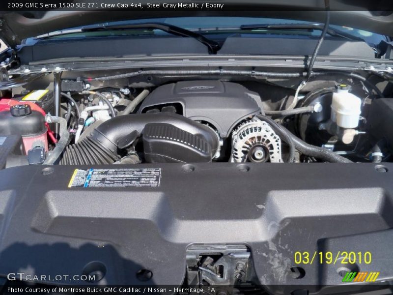 Steel Gray Metallic / Ebony 2009 GMC Sierra 1500 SLE Z71 Crew Cab 4x4