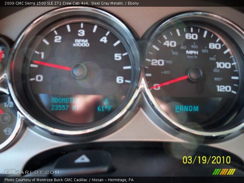 Steel Gray Metallic / Ebony 2009 GMC Sierra 1500 SLE Z71 Crew Cab 4x4