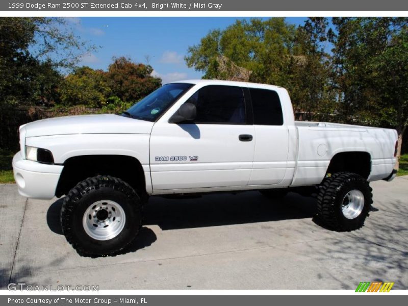 Bright White / Mist Gray 1999 Dodge Ram 2500 ST Extended Cab 4x4