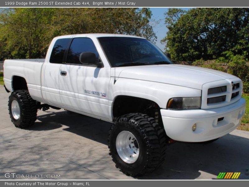 Bright White / Mist Gray 1999 Dodge Ram 2500 ST Extended Cab 4x4