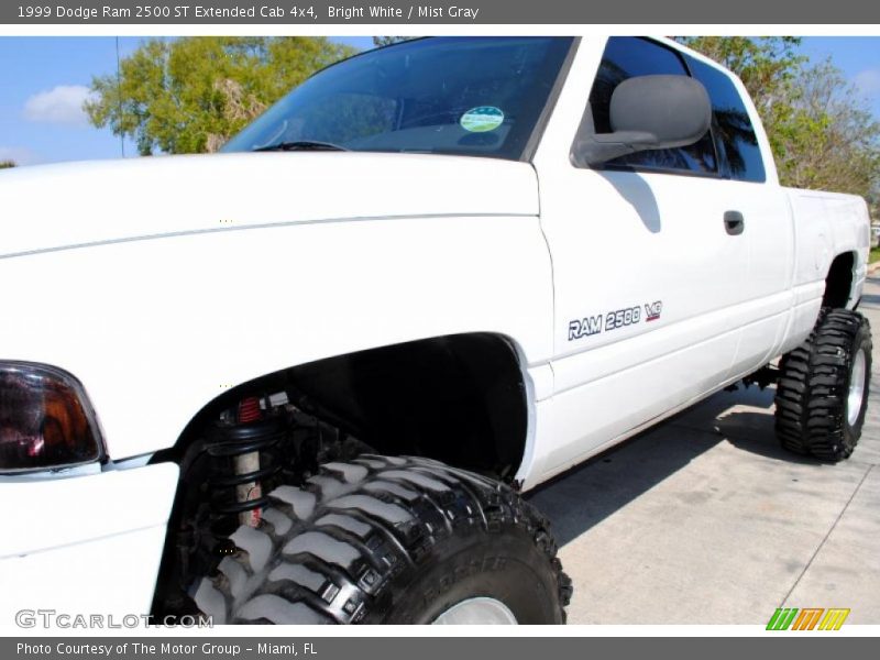 Bright White / Mist Gray 1999 Dodge Ram 2500 ST Extended Cab 4x4