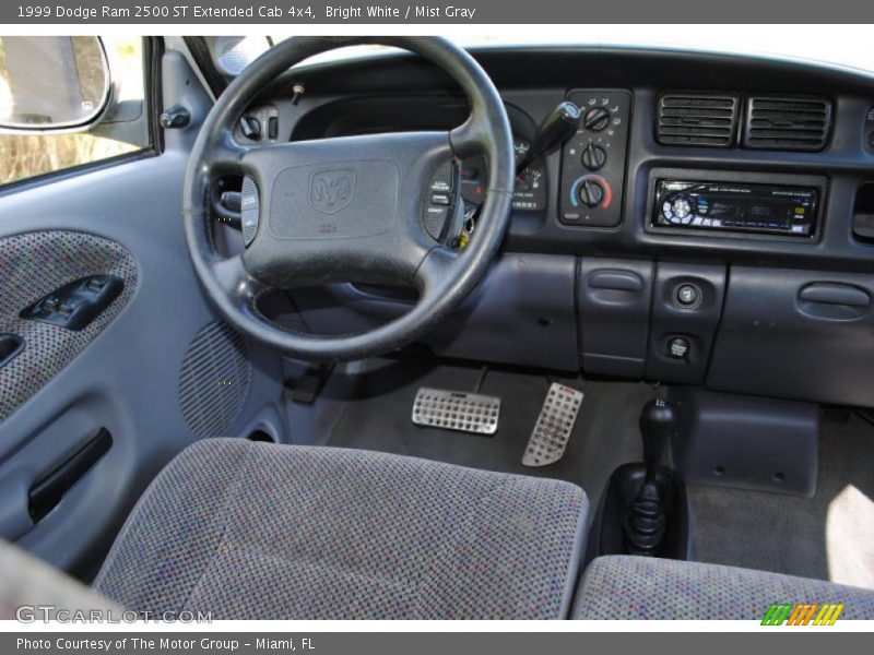 Bright White / Mist Gray 1999 Dodge Ram 2500 ST Extended Cab 4x4