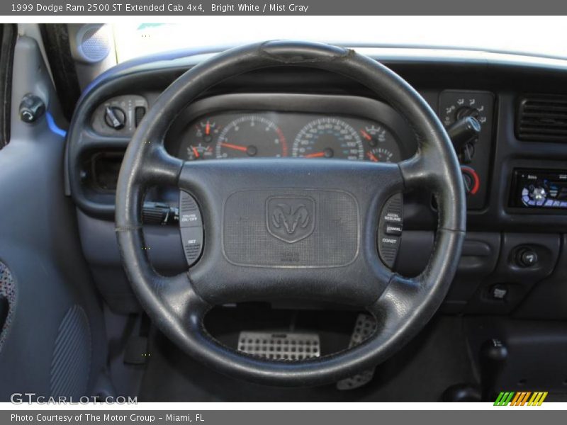 Bright White / Mist Gray 1999 Dodge Ram 2500 ST Extended Cab 4x4