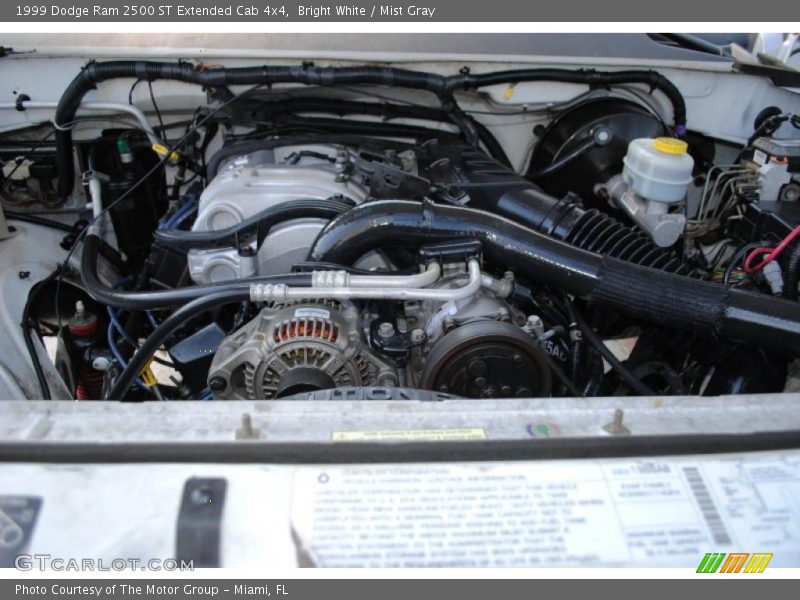 Bright White / Mist Gray 1999 Dodge Ram 2500 ST Extended Cab 4x4