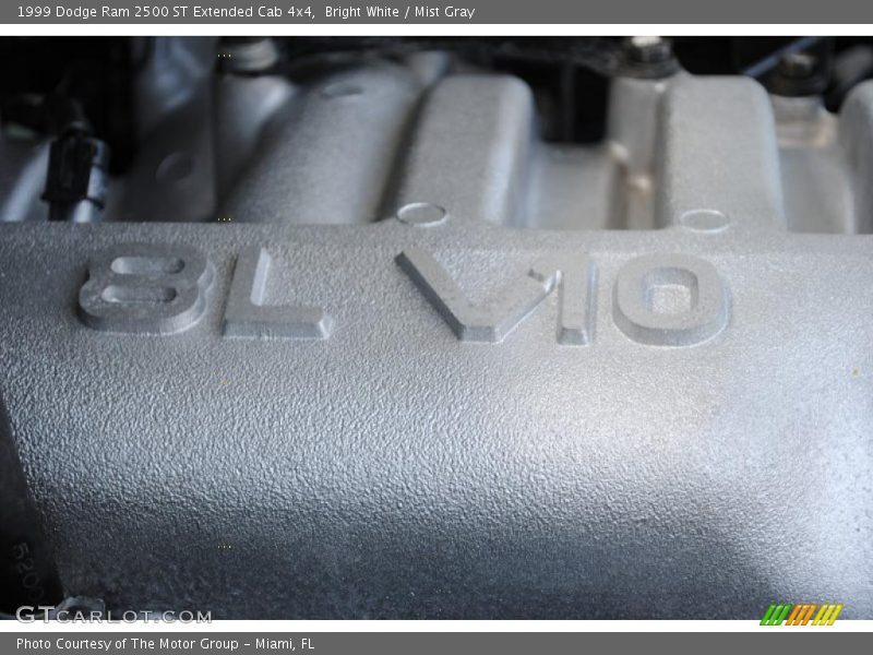 Bright White / Mist Gray 1999 Dodge Ram 2500 ST Extended Cab 4x4