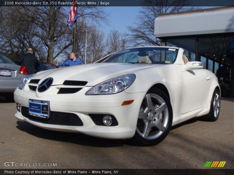 Arctic White / Beige 2008 Mercedes-Benz SLK 350 Roadster