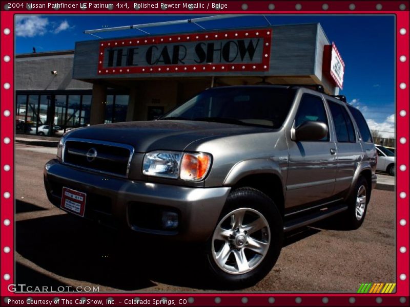 Polished Pewter Metallic / Beige 2004 Nissan Pathfinder LE Platinum 4x4