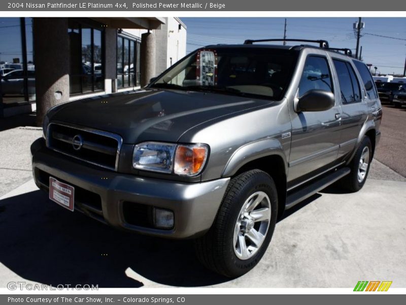 Polished Pewter Metallic / Beige 2004 Nissan Pathfinder LE Platinum 4x4