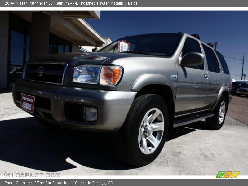 Polished Pewter Metallic / Beige 2004 Nissan Pathfinder LE Platinum 4x4