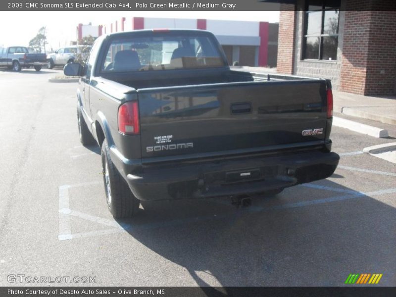 Polo Green Metallic / Medium Gray 2003 GMC Sonoma SLS Extended Cab 4x4