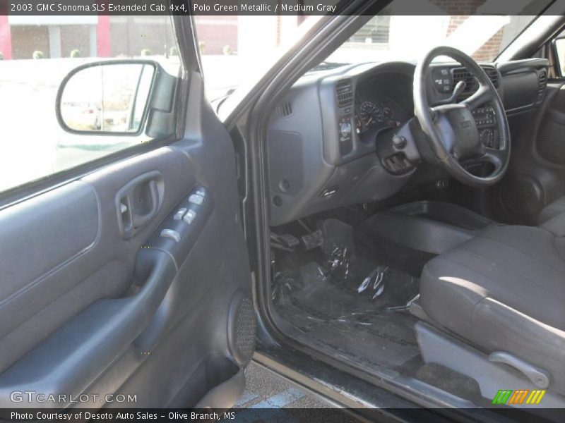 Polo Green Metallic / Medium Gray 2003 GMC Sonoma SLS Extended Cab 4x4