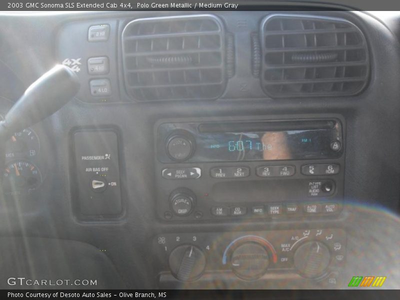 Polo Green Metallic / Medium Gray 2003 GMC Sonoma SLS Extended Cab 4x4