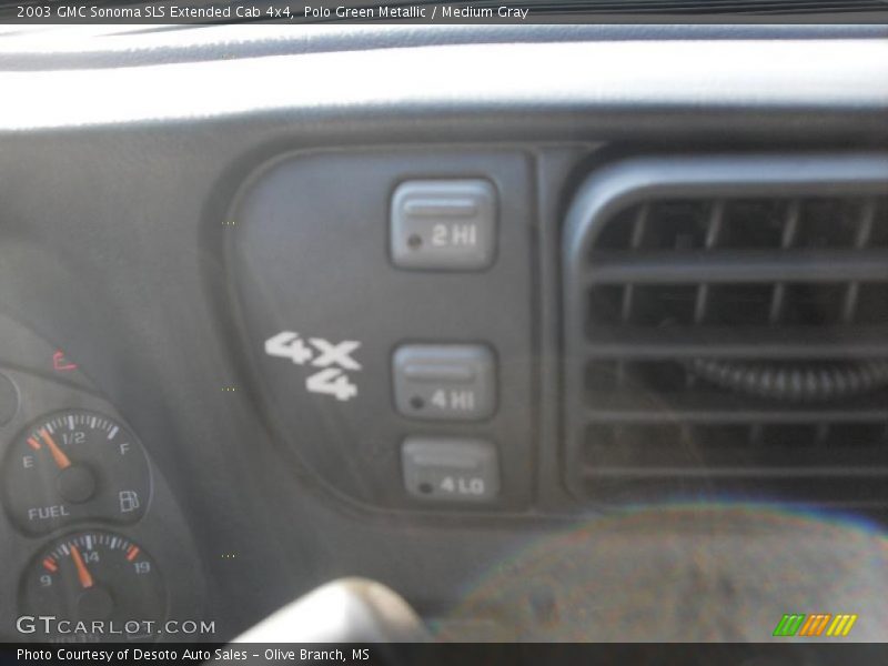 Polo Green Metallic / Medium Gray 2003 GMC Sonoma SLS Extended Cab 4x4