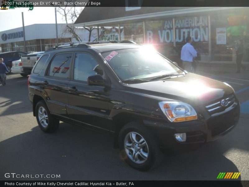 Black Cherry / Beige 2007 Kia Sportage EX V6 4WD