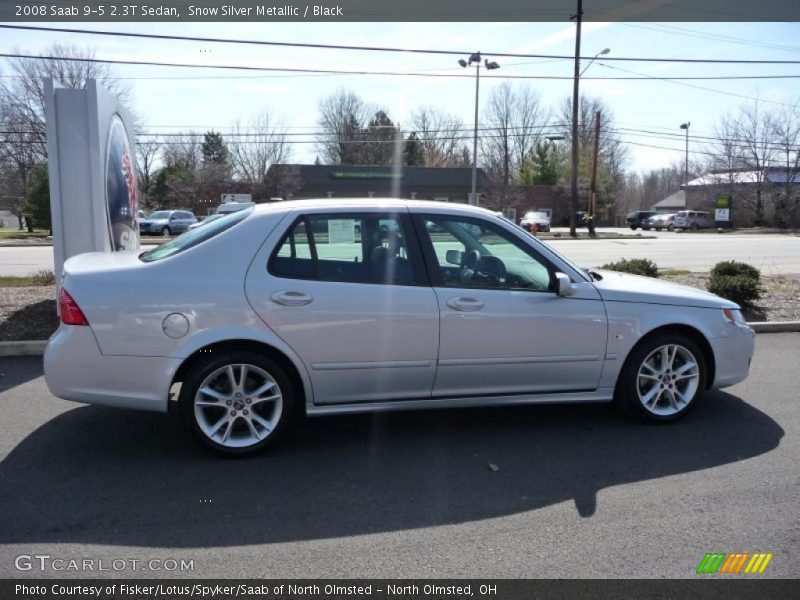 Snow Silver Metallic / Black 2008 Saab 9-5 2.3T Sedan