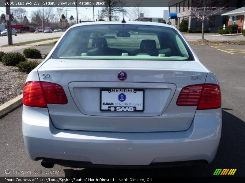 Snow Silver Metallic / Black 2008 Saab 9-5 2.3T Sedan