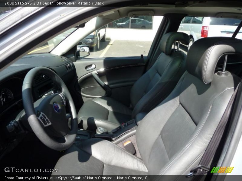 Snow Silver Metallic / Black 2008 Saab 9-5 2.3T Sedan