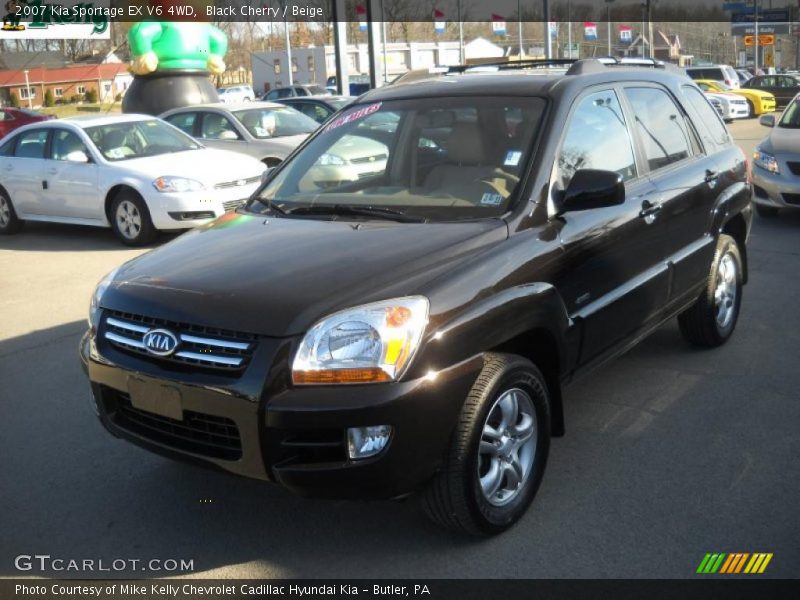 Black Cherry / Beige 2007 Kia Sportage EX V6 4WD
