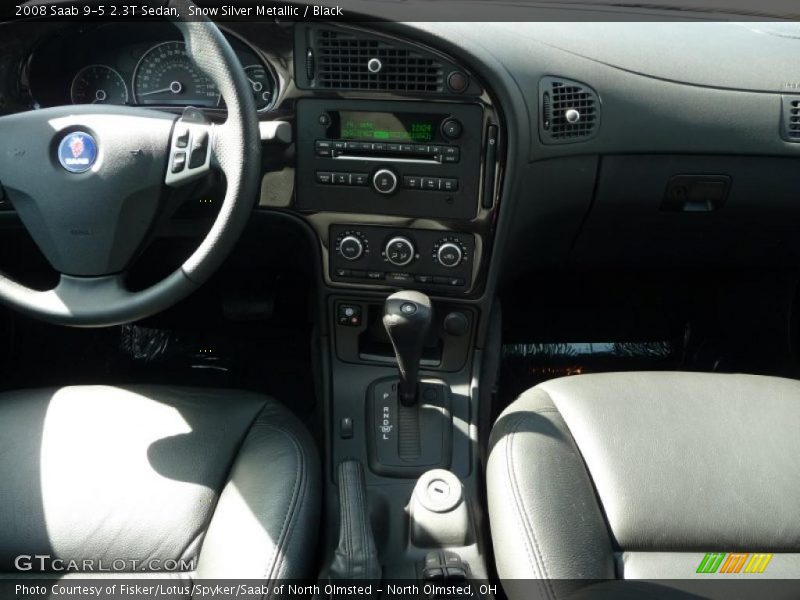 Snow Silver Metallic / Black 2008 Saab 9-5 2.3T Sedan