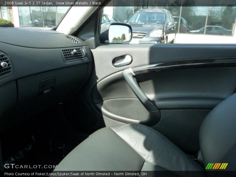 Snow Silver Metallic / Black 2008 Saab 9-5 2.3T Sedan