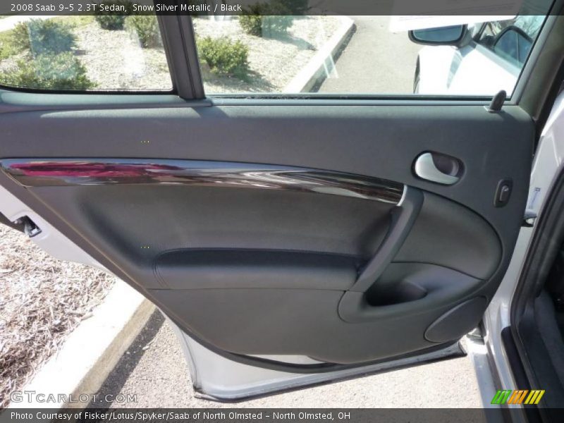 Snow Silver Metallic / Black 2008 Saab 9-5 2.3T Sedan