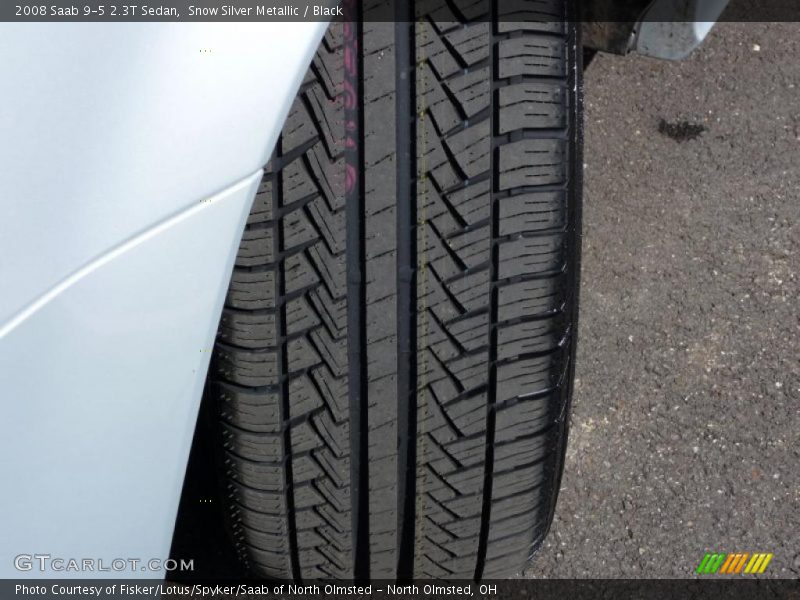 Snow Silver Metallic / Black 2008 Saab 9-5 2.3T Sedan