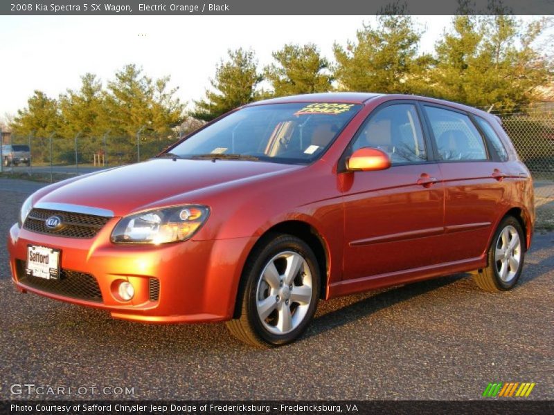 Electric Orange / Black 2008 Kia Spectra 5 SX Wagon