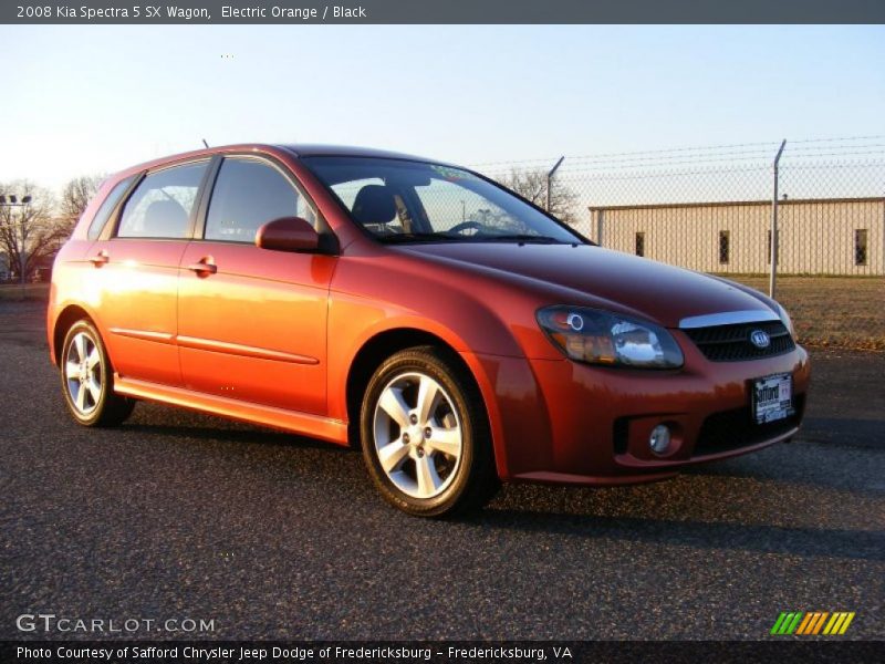 Electric Orange / Black 2008 Kia Spectra 5 SX Wagon