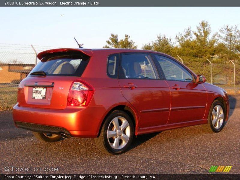 Electric Orange / Black 2008 Kia Spectra 5 SX Wagon