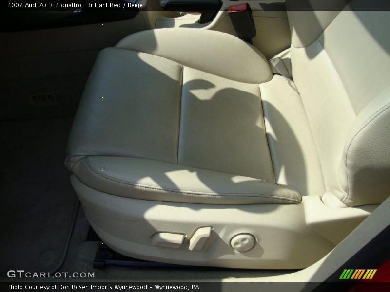 Brilliant Red / Beige 2007 Audi A3 3.2 quattro
