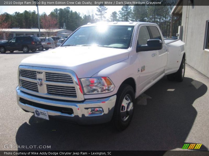 Bright White / Dark Slate/Medium Graystone 2010 Dodge Ram 3500 Big Horn Edition Crew Cab Dually