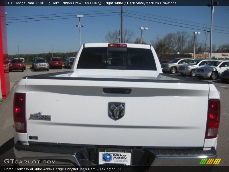 Bright White / Dark Slate/Medium Graystone 2010 Dodge Ram 3500 Big Horn Edition Crew Cab Dually