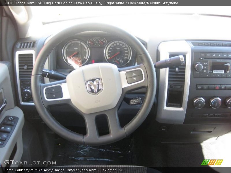 Bright White / Dark Slate/Medium Graystone 2010 Dodge Ram 3500 Big Horn Edition Crew Cab Dually