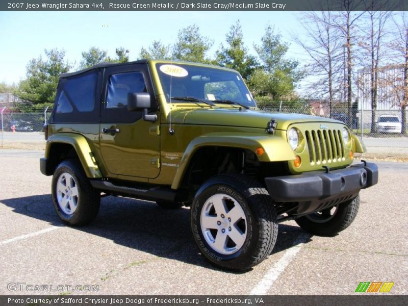 Rescue Green Metallic / Dark Slate Gray/Medium Slate Gray 2007 Jeep Wrangler Sahara 4x4