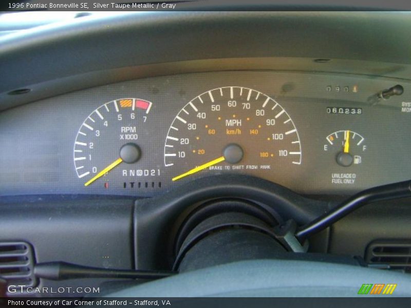 Silver Taupe Metallic / Gray 1996 Pontiac Bonneville SE