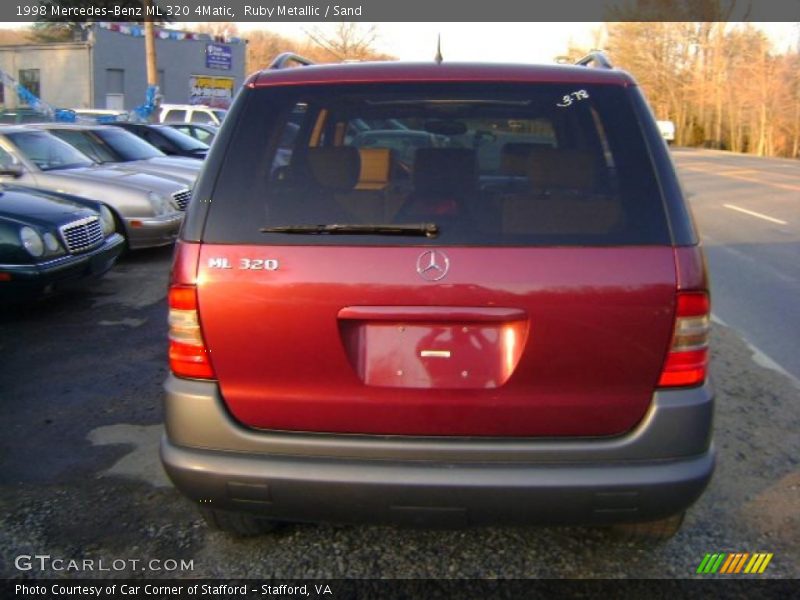 Ruby Metallic / Sand 1998 Mercedes-Benz ML 320 4Matic