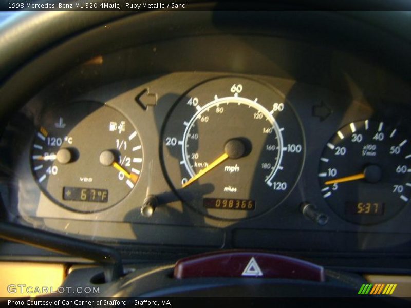 Ruby Metallic / Sand 1998 Mercedes-Benz ML 320 4Matic