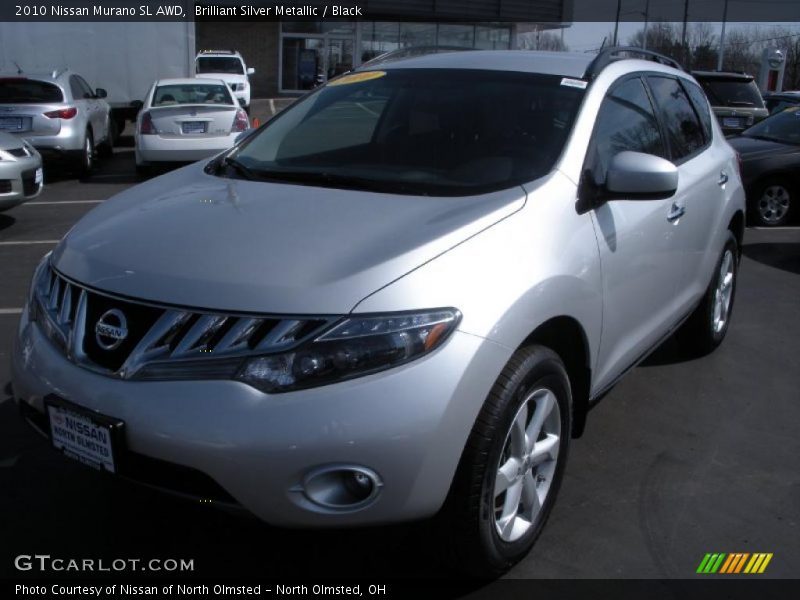 Brilliant Silver Metallic / Black 2010 Nissan Murano SL AWD